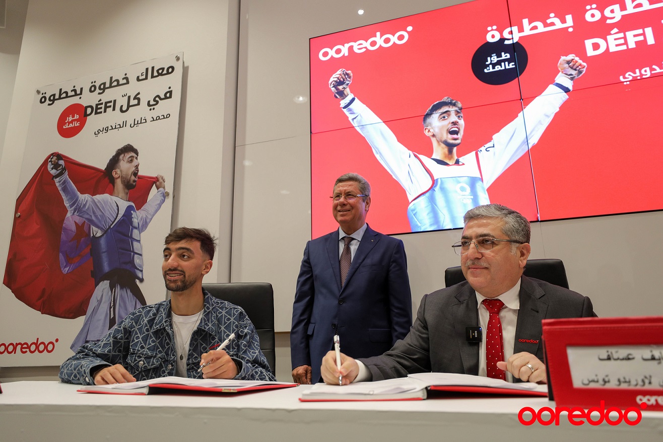 أوريدو تونس الراعي الرسمي للبطل العالمي محمد خليل الجندوبي